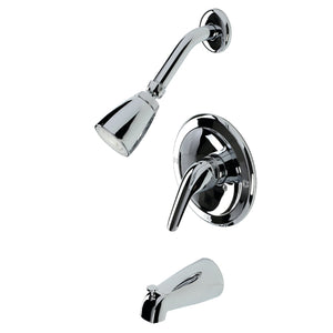 Chatham KB531L Single-Handle 3-Hole Wall Mount Tub and Shower Faucet, Polished Chrome