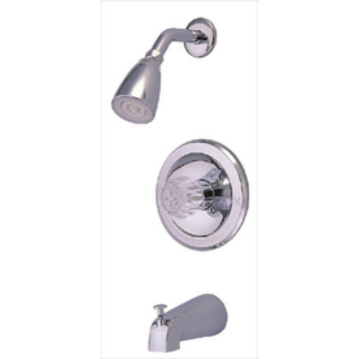 Americana KB531 Single-Handle 3-Hole Wall Mount Tub and Shower Faucet, Polished Chrome