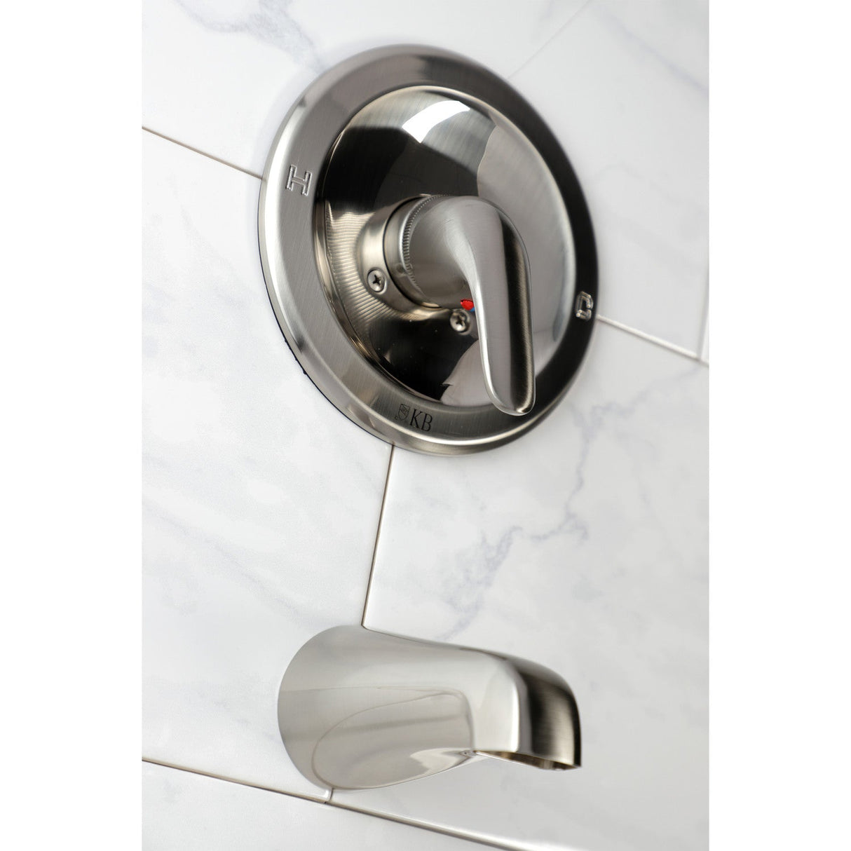 KB538LTO Single-Handle 2-Hole Wall Mount Tub and Shower Faucet Tub Only, Brushed Nickel