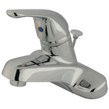 Chatham KB541B Single-Handle 3-Hole Deck Mount 4" Centerset Bathroom Faucet with Brass Pop-Up, Polished Chrome
