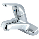 Chatham KB541G Single-Handle 2-Hole Deck Mount 4" Centerset Bathroom Faucet with Grid Strainer, Polished Chrome
