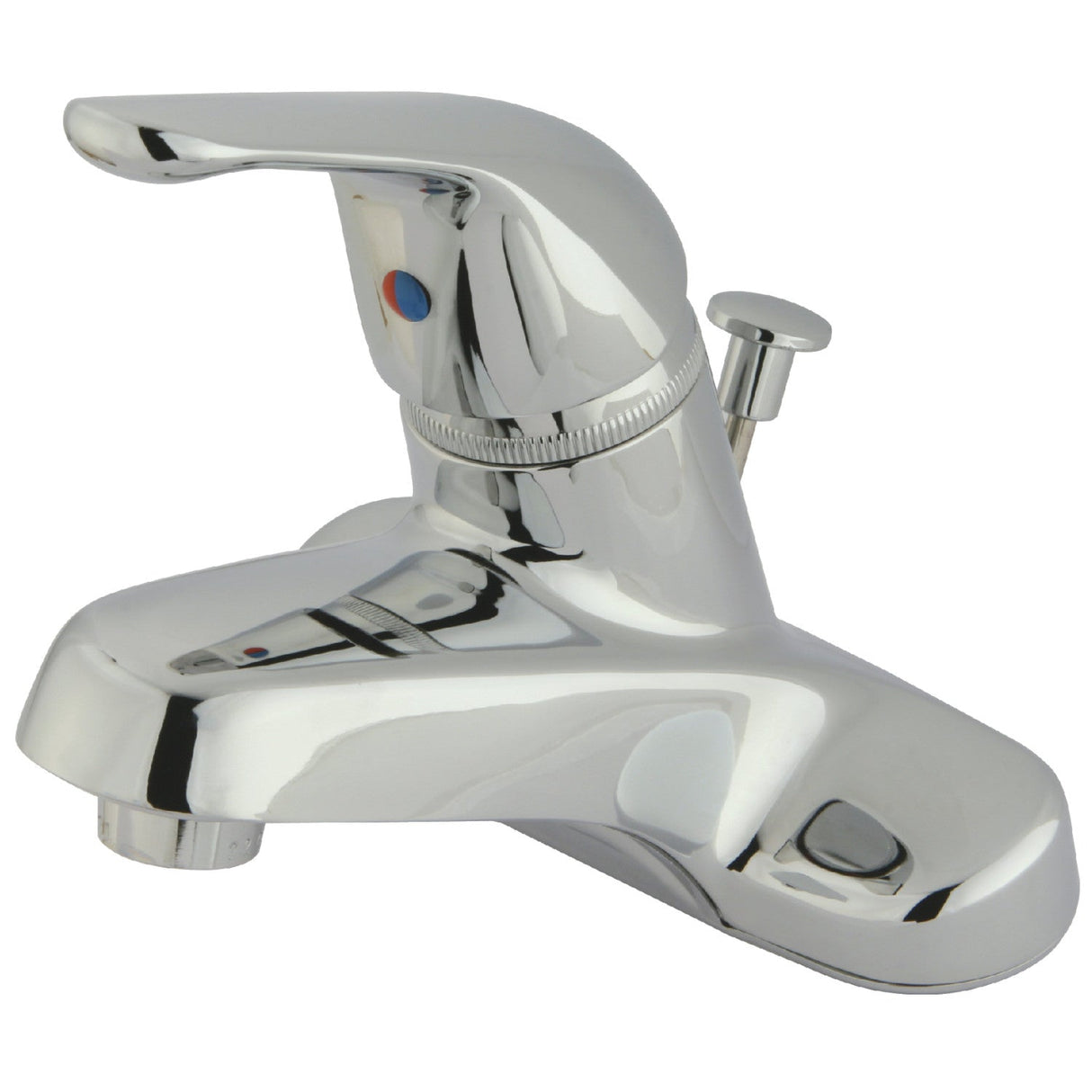Chatham KB541 Single-Handle 3-Hole Deck Mount 4" Centerset Bathroom Faucet with Plastic Pop-Up, Polished Chrome