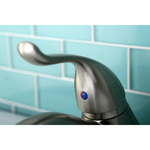 Yosemite KB5548YL Single-Handle 3-Hole Deck Mount 4" Centerset Bathroom Faucet with Plastic Pop-Up, Brushed Nickel