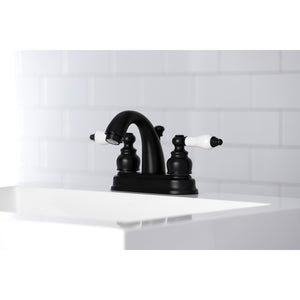 Restoration KB5610PL Two-Handle 3-Hole Deck Mount 4" Centerset Bathroom Faucet, Matte Black
