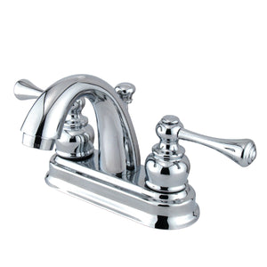 Vintage KB5611BL Two-Handle 3-Hole Deck Mount 4" Centerset Bathroom Faucet with Plastic Pop-Up, Polished Chrome