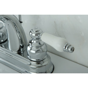 Restoration KB5611PL Two-Handle 3-Hole Deck Mount 4" Centerset Bathroom Faucet, Polished Chrome