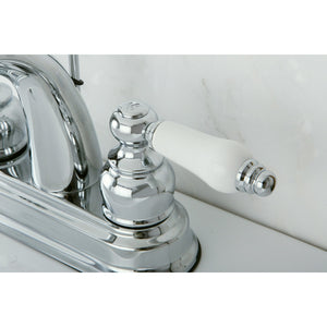Restoration KB5611PL Two-Handle 3-Hole Deck Mount 4" Centerset Bathroom Faucet, Polished Chrome