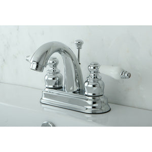 Restoration KB5611PL Two-Handle 3-Hole Deck Mount 4" Centerset Bathroom Faucet, Polished Chrome
