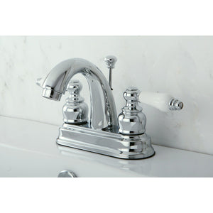 Restoration KB5611PL Two-Handle 3-Hole Deck Mount 4" Centerset Bathroom Faucet, Polished Chrome