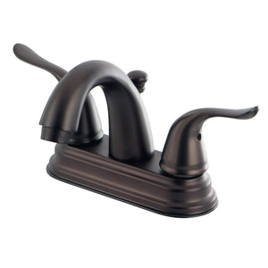 Yosemite KB5615YL Two-Handle 3-Hole Deck Mount 4" Centerset Bathroom Faucet with Plastic Pop-Up, Oil Rubbed Bronze