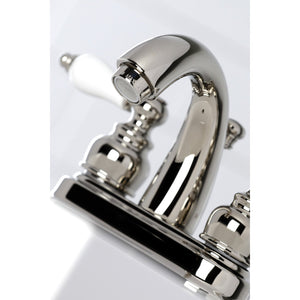 Restoration KB5616PL Two-Handle 3-Hole Deck Mount 4" Centerset Bathroom Faucet, Polished Nickel