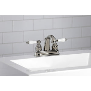 Restoration KB5616PL Two-Handle 3-Hole Deck Mount 4" Centerset Bathroom Faucet, Polished Nickel
