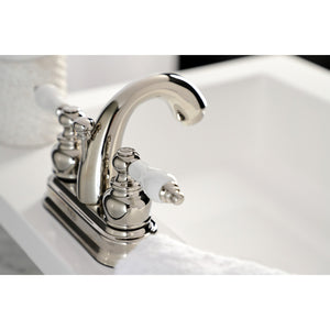 Restoration KB5616PL Two-Handle 3-Hole Deck Mount 4" Centerset Bathroom Faucet, Polished Nickel