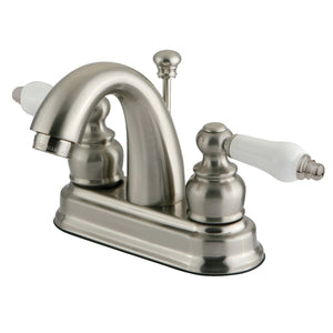 Restoration KB5618PL Two-Handle 3-Hole Deck Mount 4" Centerset Bathroom Faucet, Brushed Nickel