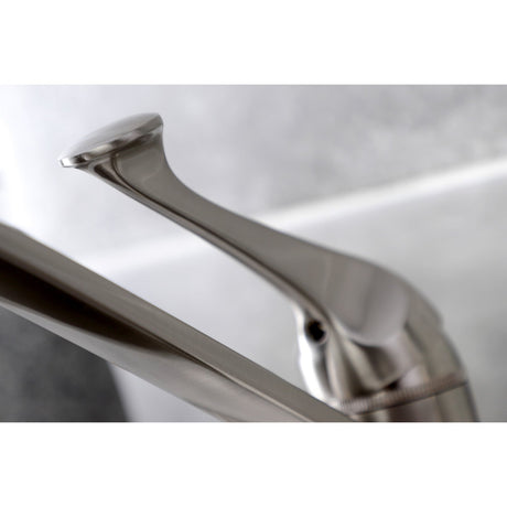 KB572SNSP Single-Handle 2-or-4 Hole Deck Mount 8" Centerset Kitchen Faucet with Side Sprayer, Brushed Nickel