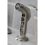 KB572SNSP Single-Handle 2-or-4 Hole Deck Mount 8" Centerset Kitchen Faucet with Side Sprayer, Brushed Nickel