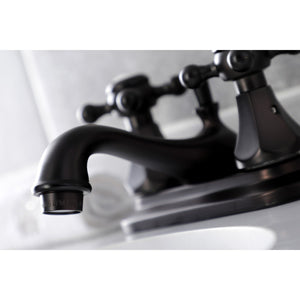 Metropolitan KB605BX Two-Handle 3-Hole Deck Mount 4" Centerset Bathroom Faucet with Plastic Pop-Up, Oil Rubbed Bronze