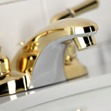 Magellan KB622B Two-Handle 3-Hole Deck Mount 4" Centerset Bathroom Faucet with Brass Pop-Up, Polished Brass