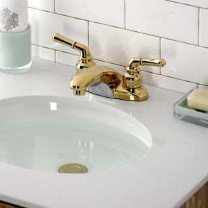 Magellan KB622LP Two-Handle 3-Hole Deck Mount 4" Centerset Bathroom Faucet, Polished Brass