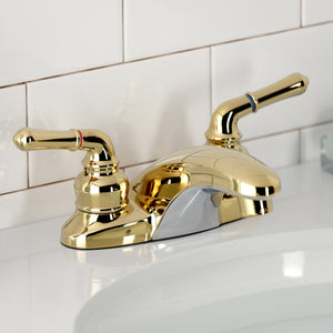 Magellan KB622LP Two-Handle 3-Hole Deck Mount 4" Centerset Bathroom Faucet, Polished Brass