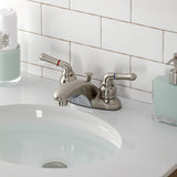 Magellan KB628 Two-Handle 3-Hole Deck Mount 4" Centerset Bathroom Faucet with Plastic Pop-Up, Brushed Nickel