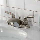 Magellan KB628 Two-Handle 3-Hole Deck Mount 4" Centerset Bathroom Faucet with Plastic Pop-Up, Brushed Nickel