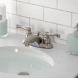 Magellan KB628FL Two-Handle 3-Hole Deck Mount 4" Centerset Bathroom Faucet with Plastic Pop-Up, Brushed Nickel