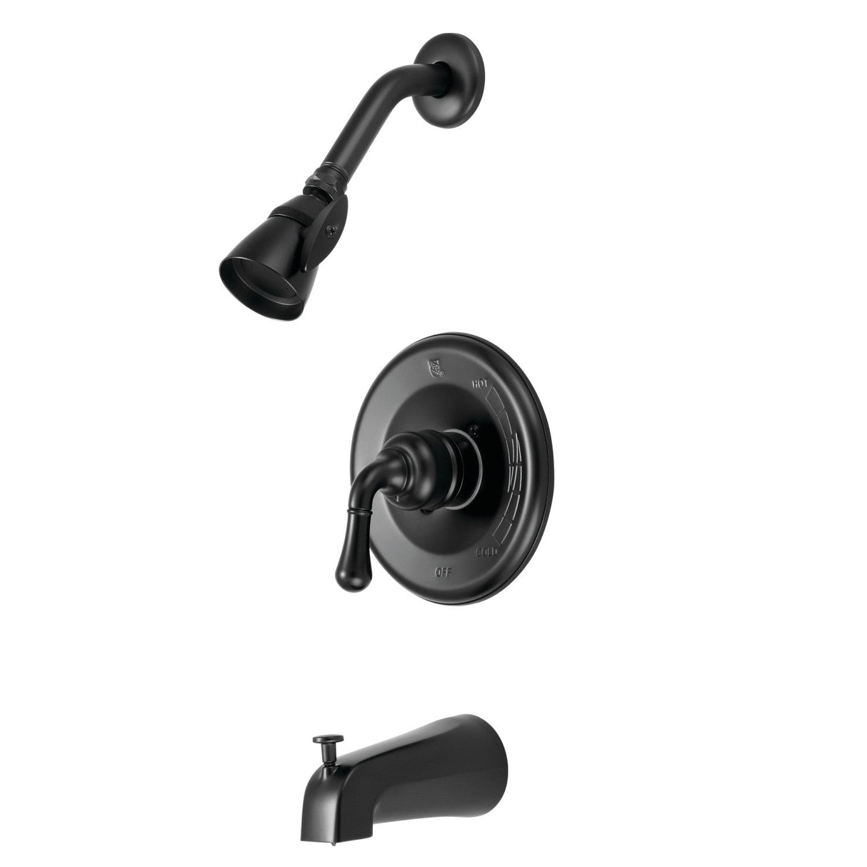 Magellan KB630 Single-Handle 3-Hole Wall Mount Tub and Shower Faucet, Matte Black