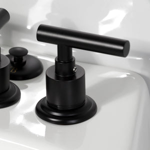 Manhattan KB6320CML Three-Handle Vertical Spray Bidet Faucet with Brass Pop-Up, Matte Black
