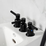 Concord KB6320DL Three-Handle Vertical Spray Bidet Faucet with Brass Pop-Up, Matte Black