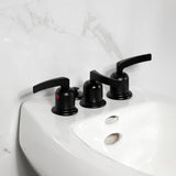 Centurion KB6320EFL Three-Handle Vertical Spray Bidet Faucet with Brass Pop-Up, Matte Black