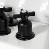 Millennium KB6320ZX Three-Handle Vertical Spray Bidet Faucet with Brass Pop-Up, Matte Black