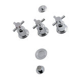 Concord KB6321DX Three-Handle Vertical Spray Bidet Faucet with Brass Pop-Up, Polished Chrome
