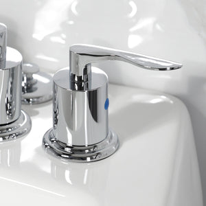Serena KB6321SVL Three-Handle Vertical Spray Bidet Faucet with Brass Pop-Up, Polished Chrome