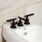 Kaiser KB6325CKL Three-Handle Vertical Spray Bidet Faucet with Brass Pop-Up, Oil Rubbed Bronze