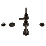 Manhattan KB6325CML Three-Handle Vertical Spray Bidet Faucet with Brass Pop-Up, Oil Rubbed Bronze