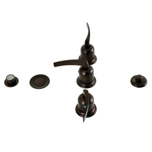 Centurion KB6325EFL Three-Handle Vertical Spray Bidet Faucet with Brass Pop-Up, Oil Rubbed Bronze