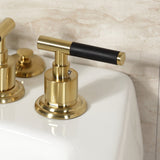 Kaiser KB6327CKL Three-Handle Vertical Spray Bidet Faucet with Brass Pop-Up, Brushed Brass