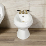 Kaiser KB6327CKL Three-Handle Vertical Spray Bidet Faucet with Brass Pop-Up, Brushed Brass