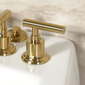 Manhattan KB6327CML Three-Handle Vertical Spray Bidet Faucet with Brass Pop-Up, Brushed Brass