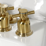 Concord KB6327DX Three-Handle Vertical Spray Bidet Faucet with Brass Pop-Up, Brushed Brass