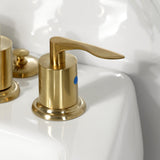 Serena KB6327SVL Three-Handle Vertical Spray Bidet Faucet with Brass Pop-Up, Brushed Brass