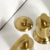 Serena KB6327SVL Three-Handle Vertical Spray Bidet Faucet with Brass Pop-Up, Brushed Brass