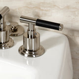 Kaiser KB6328CKL Three-Handle Vertical Spray Bidet Faucet with Brass Pop-Up, Brushed Nickel