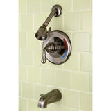 Magellan KB633 Single-Handle 3-Hole Wall Mount Tub and Shower Faucet, Black Stainless