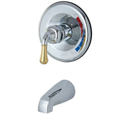 Magellan KB634TO Single-Handle 2-Hole Wall Mount Tub and Shower Faucet Tub Only, Polished Chrome/Polished Brass