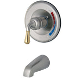 Magellan KB639TO Single-Handle 2-Hole Wall Mount Tub and Shower Faucet Tub Only, Brushed Nickel/Polished Brass