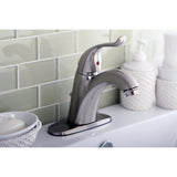Yosemite KB6408YL Single-Handle 1-Hole Deck Mount Bathroom Faucet with Plastic Pop-Up, Brushed Nickel