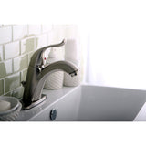 Yosemite KB6408YL Single-Handle 1-Hole Deck Mount Bathroom Faucet with Plastic Pop-Up, Brushed Nickel