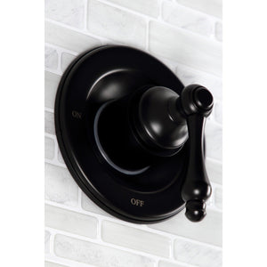 Vintage KB660AL Two-Handle 4-Hole Wall Mount Tub and Shower Faucet, Matte Black